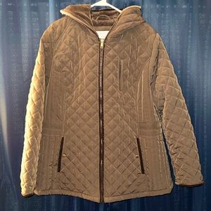 Laundry By Shelley Segal Brown Luxe Puffer Coat Size 2XL